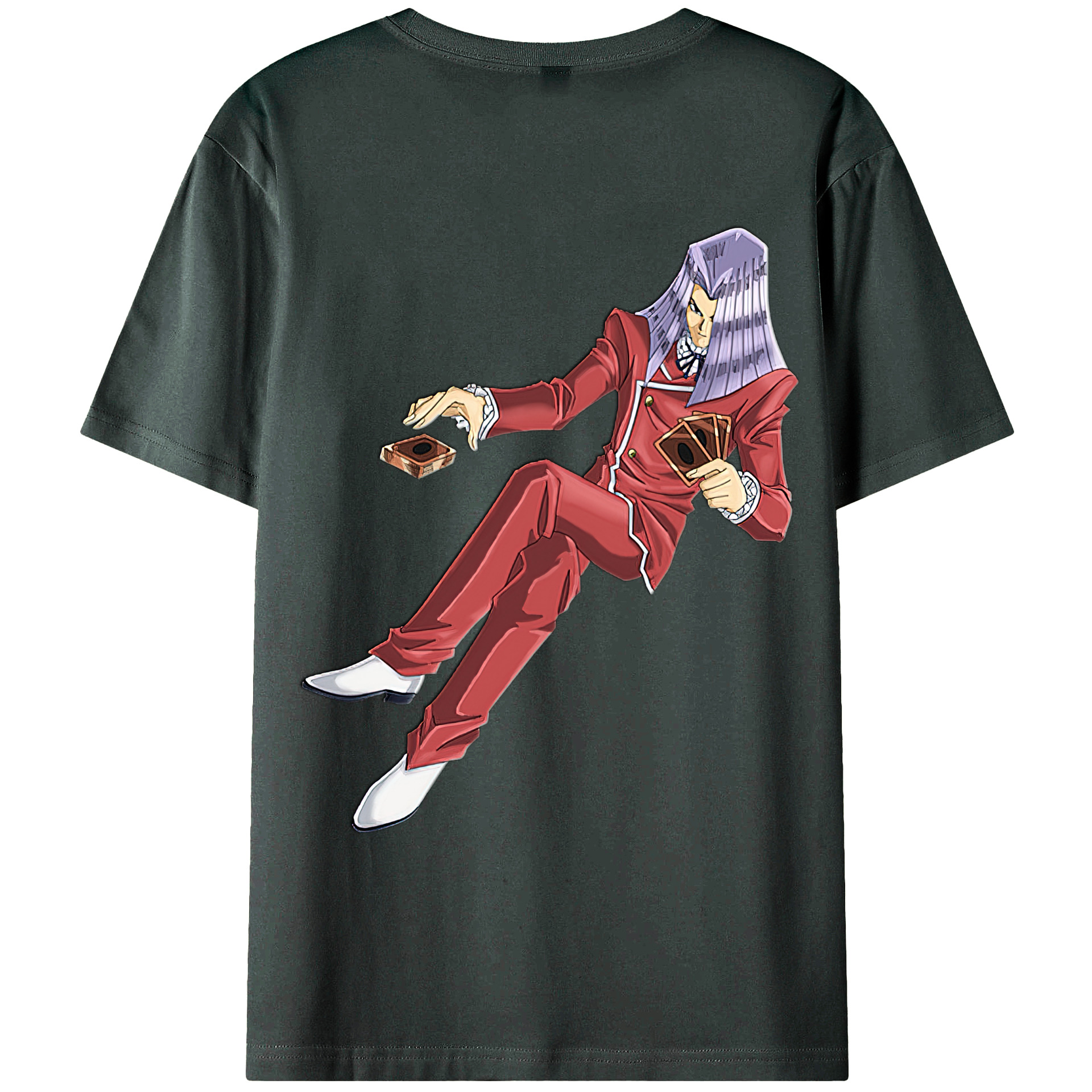 （画像用） 遊☆戯☆王 Yu-Gi-Oh! 綿100％ メンズ半袖Tシャツ（バックプリント） 通気性